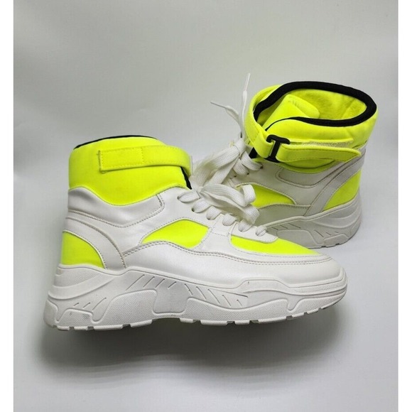 Cape Robin Reflective Neon Music Festival Chunky Platform Boots Womens 9‎ - Picture 1 of 16